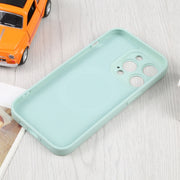 For iPhone 16 Liquid Silicone Magsafe Phone Case(Light Cyan)
