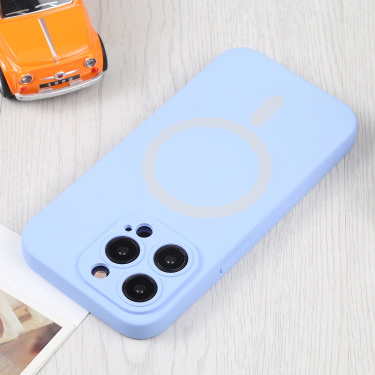 For iPhone 16 Liquid Silicone Magsafe Phone Case(Light Purple)