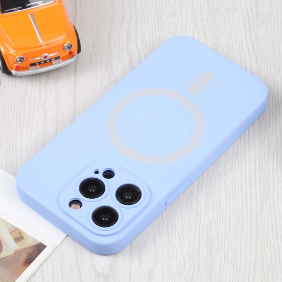 For iPhone 16 Liquid Silicone Magsafe Phone Case(Light Purple)