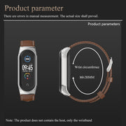 For Xiaomi Mi Band 8 Mijobs CS Case Microfiber PU Leather Watch Band(Brown Silver)