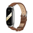 For Xiaomi Mi Band 8 Mijobs Plus Case Microfiber PU Leather Watch Band(Brown Silver) - free shipping - PMc TechLife - Order now!