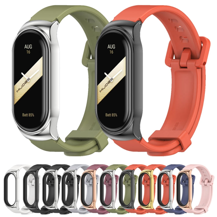 For Xiaomi Mi Band 8 Mijobs CS Case Silicone Watch Band(Black)