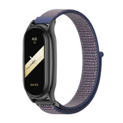 For Xiaomi Mi Band 8 Mijobs Plus Case Breathable Nylon Loop Watch Band(Midnight Blue Black)