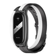 For Xiaomi Mi Band 8 Mijobs Plus Case Double-Loop Leather Watch Band(Black+White) - free shipping - PMc TechLife - Order now!