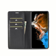 For Samsung Galaxy S24 5G LC.IMEEKE Carbon Fiber Leather Phone Case(Vertical Black)