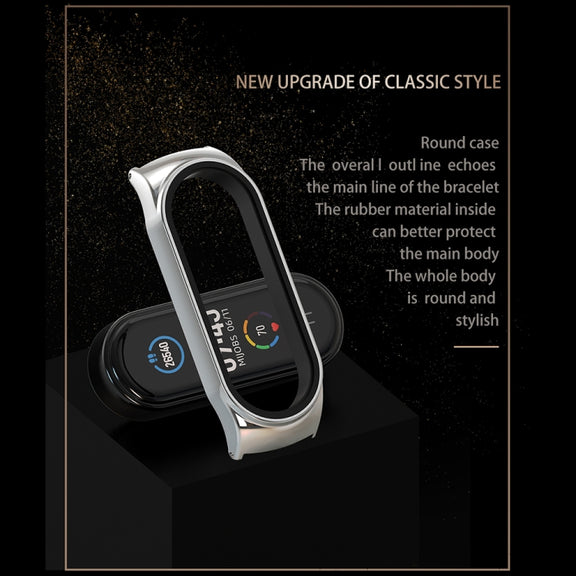 For Xiaomi Mi Band 8 Mijobs CS Case Milan Magnetic Stainless Steel Watch Band(Black)