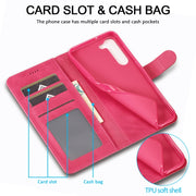 For Samsung Galaxy S24 5G LC.IMEEKE Calf Texture Leather Phone Case(Red)