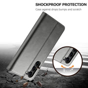 For Samsung Galaxy S24 5G LC.IMEEKE Calf Texture Leather Phone Case(Grey)