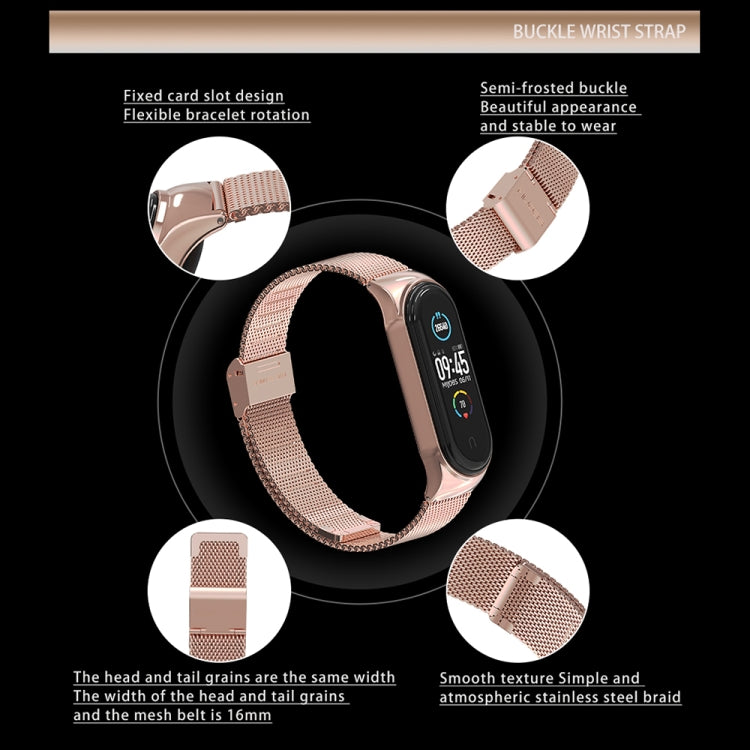 For Xiaomi Mi Band 8 Mijobs CS Case Milan Buckle Metal Watch Band(Black)