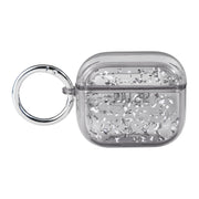 For AirPods Pro Silver Foil Epoxy Bluetooth Earphone Protective Case(Black)