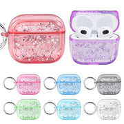For AirPods 3 Silver Foil Epoxy Bluetooth Earphone Protective Case(Purple)