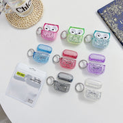 For AirPods 3 Silver Foil Epoxy Bluetooth Earphone Protective Case(Purple)