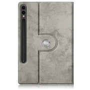 For Samsung Galaxy Tab S9 360 Rotation Stand Smart Leather Tablet Case(Grey)