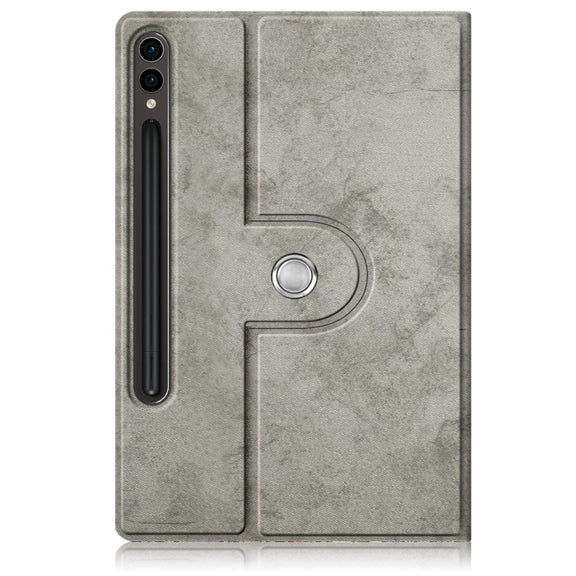 For Samsung Galaxy Tab S9 360 Rotation Stand Smart Leather Tablet Case(Grey)