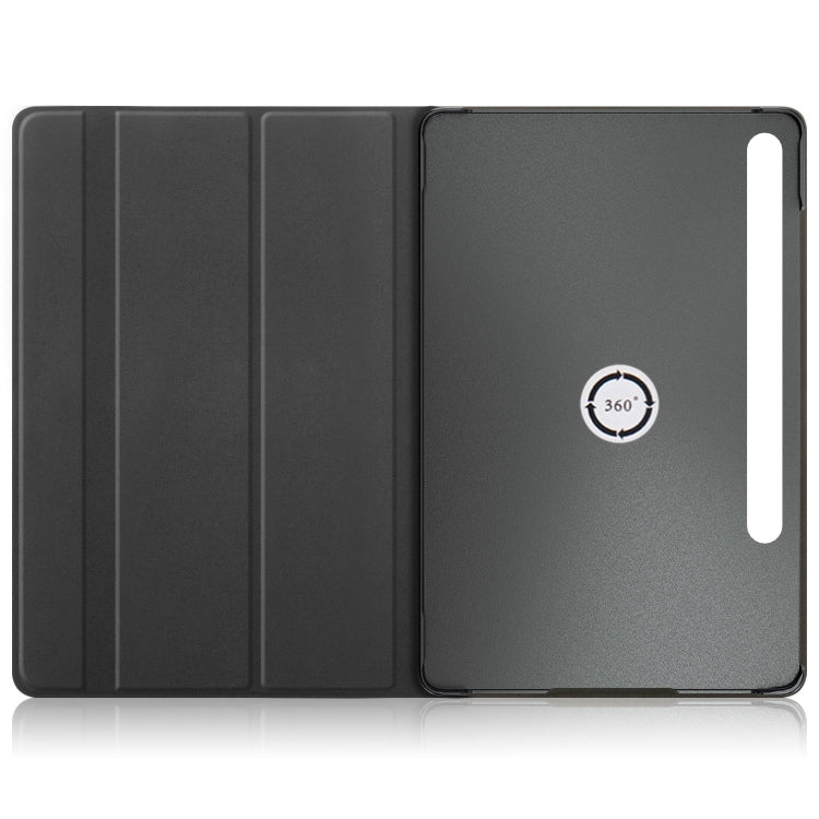 For Samsung Galaxy Tab S9 360 Rotation Stand Smart Leather Tablet Case(Grey)