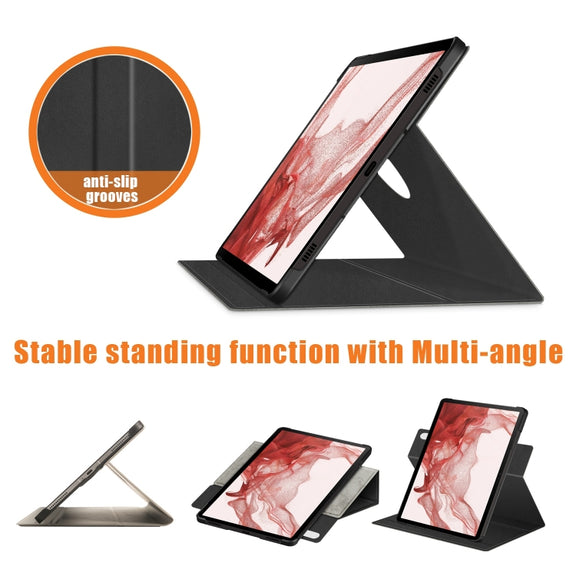 For Samsung Galaxy Tab S9 360 Rotation Stand Smart Leather Tablet Case(Grey)