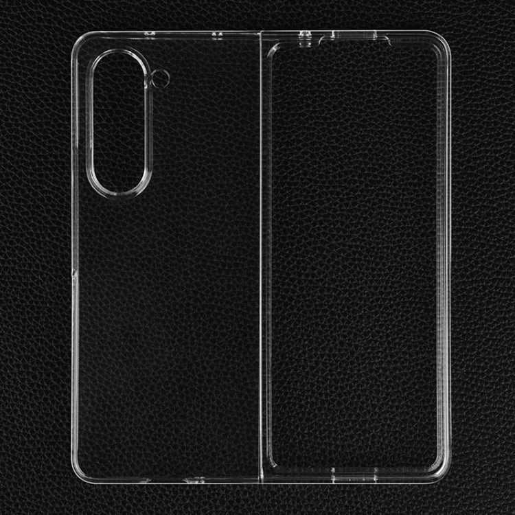 For Samsung Galaxy Z Fold5 Transparent PC Flip Phone Case