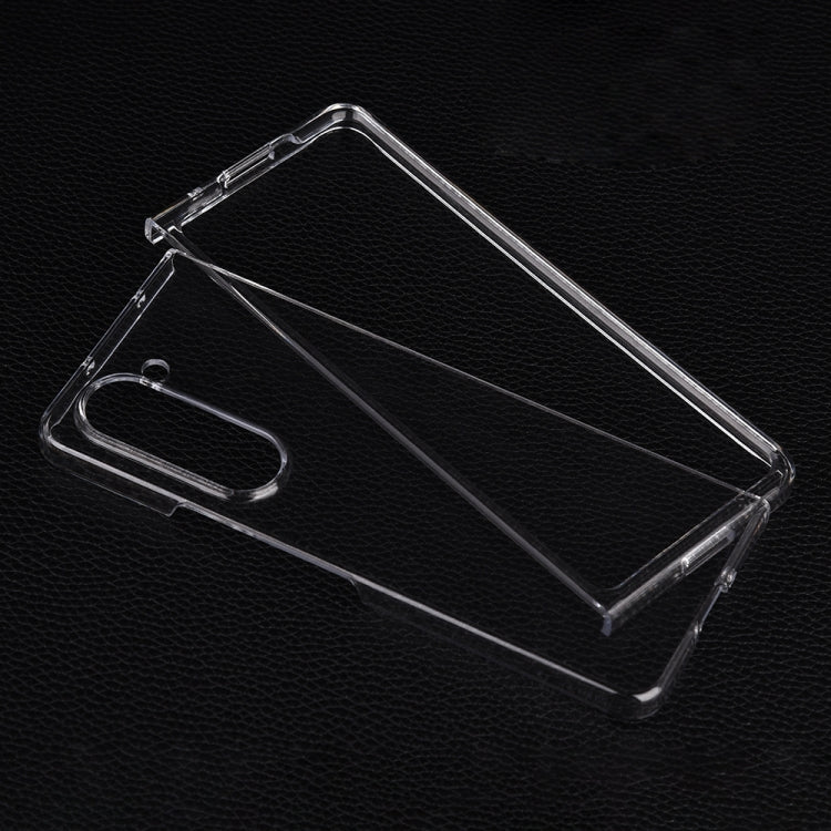 For Samsung Galaxy Z Fold5 Transparent PC Flip Phone Case