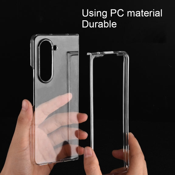 For Samsung Galaxy Z Fold5 Transparent PC Flip Phone Case