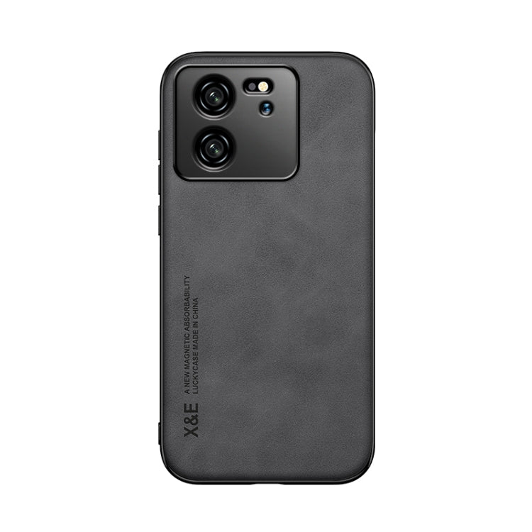 For Xiaomi Redmi K60 Ultra Skin Feel Magnetic Leather Back Phone Case(Dark Grey)