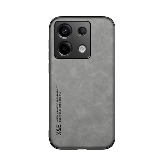 For Xiaomi Redmi Note 13 Pro 5G Skin Feel Magnetic Leather Back Phone Case(Light Grey)