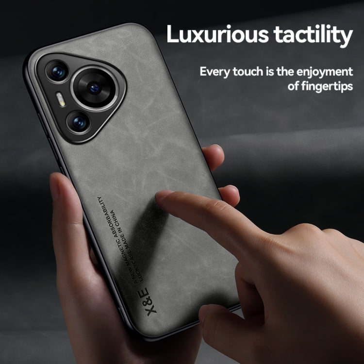 For Huawei Pura 70 Pro Skin Feel Magnetic Leather Back Phone Case(Green)
