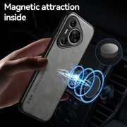 For Huawei Pura 70 Ultra Skin Feel Magnetic Leather Back Phone Case(Green)