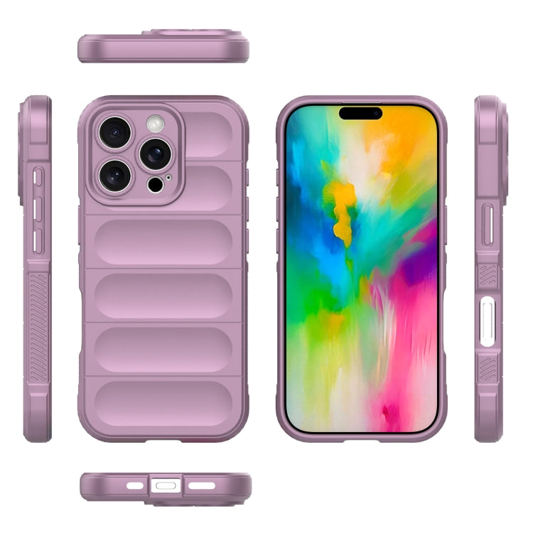 For iPhone 16 Pro Magic Shield TPU + Flannel Phone Case(Purple)