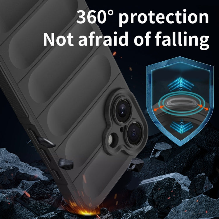 For iPhone 16 Magic Shield TPU + Flannel Phone Case(White)