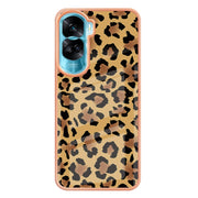 For Honor 90 Lite 5G Electroplating Marble Dual-side IMD Phone Case(Leopard Print)