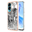 For Honor 90 Lite 5G Electroplating Marble Dual-side IMD Phone Case(Totem Elephant) - Honor Cases by PMC TechLife | Online Shopping South Africa | PMC TechLife | Buy Now Pay Later Mobicred