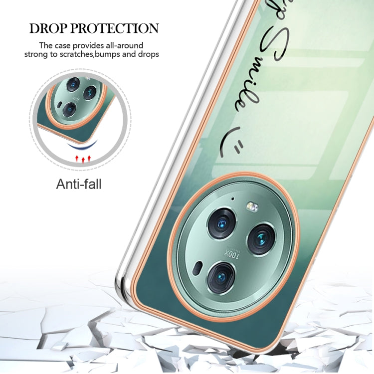 For Honor Magic 5 Pro Electroplating Marble Dual-side IMD Phone Case(Smile)