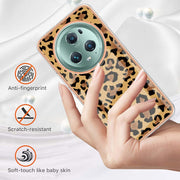 For Honor Magic 5 Pro Electroplating Marble Dual-side IMD Phone Case(Leopard Print)