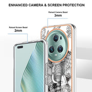 For Honor Magic 5 Pro Electroplating Marble Dual-side IMD Phone Case(Totem Elephant)