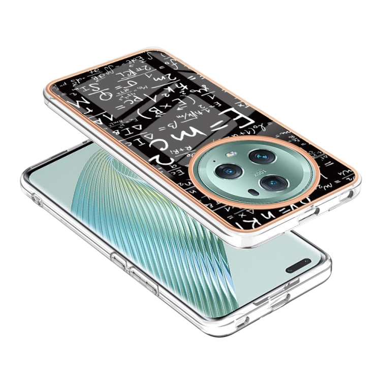 For Honor Magic 5 Pro Electroplating Marble Dual-side IMD Phone Case(Equation)