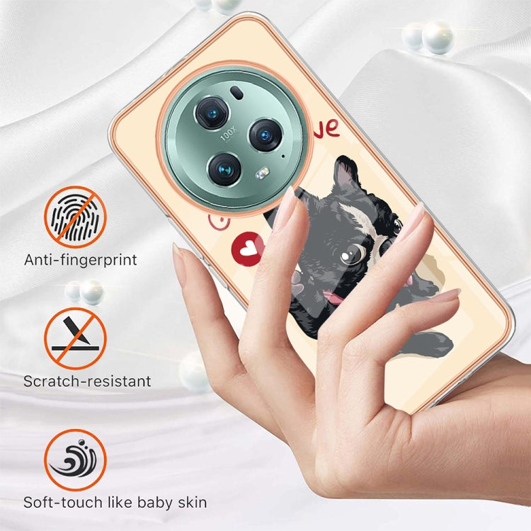 For Honor Magic 5 Pro Electroplating Marble Dual-side IMD Phone Case(Lucky Dog)
