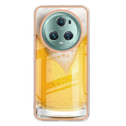For Honor Magic 5 Pro Electroplating Marble Dual-side IMD Phone Case(Draft Beer)