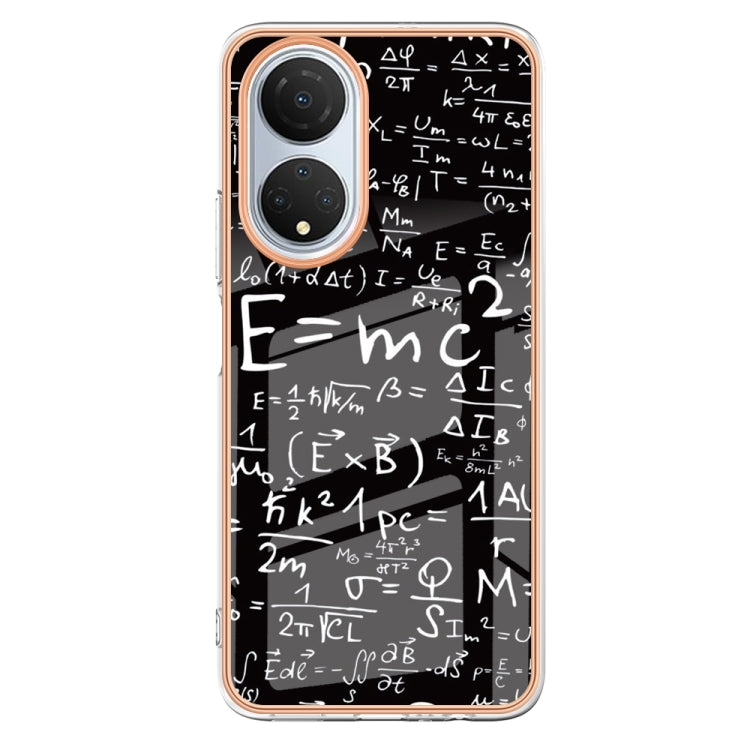 For Honor X7 Electroplating Marble Dual-side IMD Phone Case(Equation)