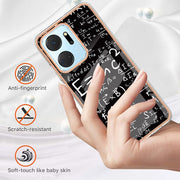 For Honor X7a Electroplating Marble Dual-side IMD Phone Case(Equation)