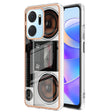 For Honor X7a Electroplating Marble Dual-side IMD Phone Case(Retro Radio) - Honor Cases by PMC TechLife | Online Shopping South Africa | PMC TechLife | Buy Now Pay Later Mobicred