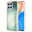 For Honor X8 4G Electroplating Marble Dual-side IMD Phone Case(Smile) - Honor Cases by PMC TechLife | Online Shopping South Africa | PMC TechLife | Buy Now Pay Later Mobicred