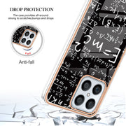 For Honor X8 4G Electroplating Marble Dual-side IMD Phone Case(Equation)
