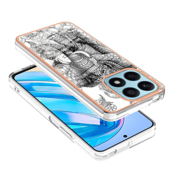 For Honor X8a Electroplating Marble Dual-side IMD Phone Case(Totem Elephant)