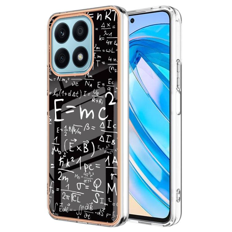 For Honor X8a Electroplating Marble Dual-side IMD Phone Case(Equation)