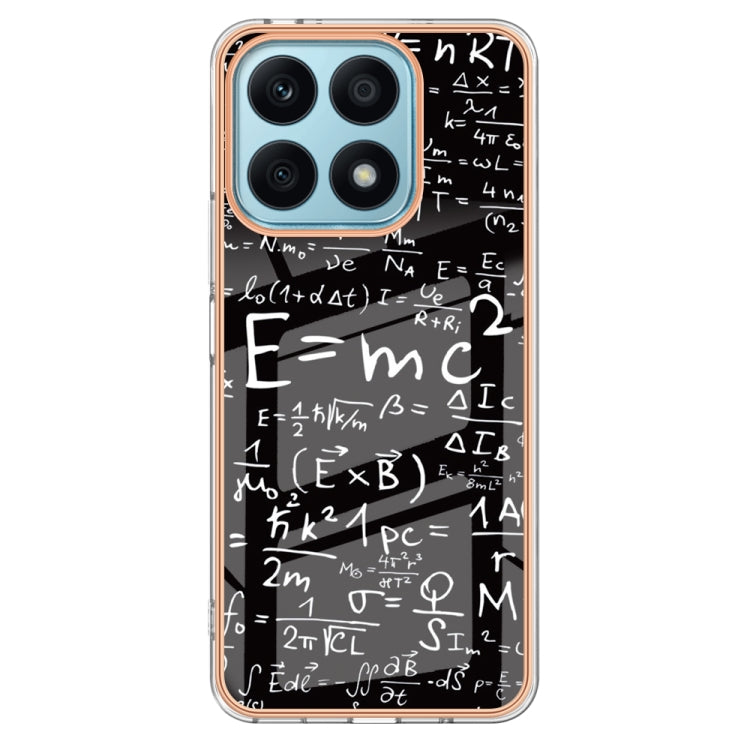 For Honor X8a Electroplating Marble Dual-side IMD Phone Case(Equation)