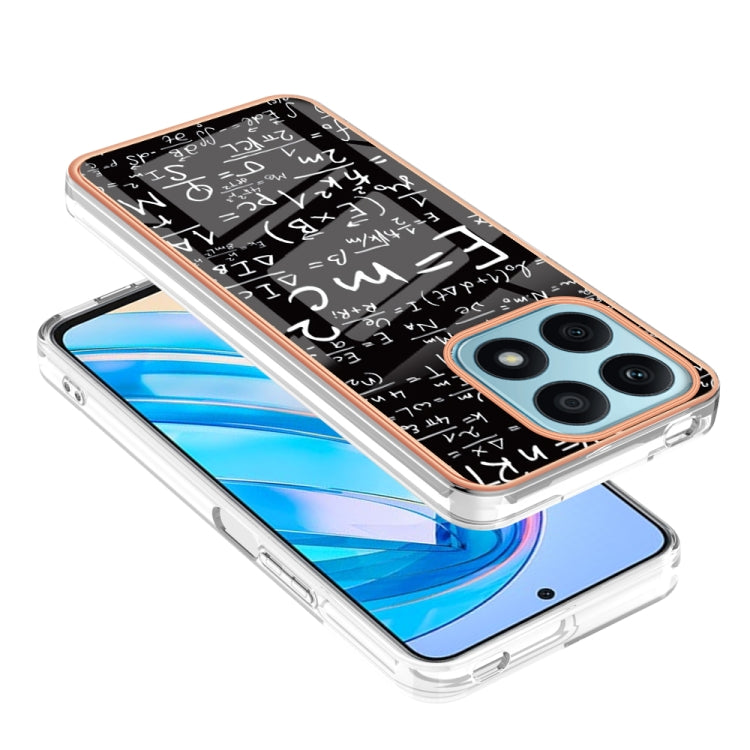 For Honor X8a Electroplating Marble Dual-side IMD Phone Case(Equation)