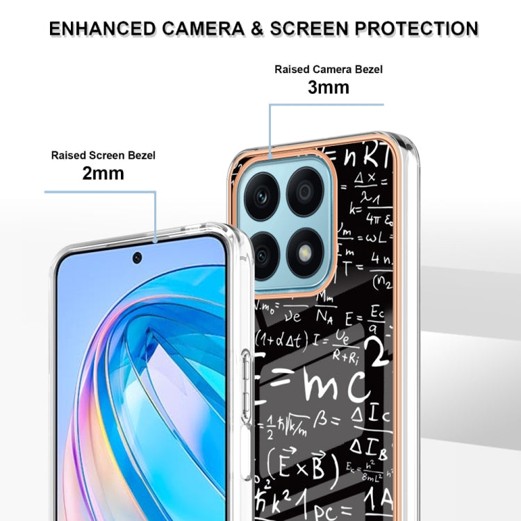For Honor X8a Electroplating Marble Dual-side IMD Phone Case(Equation)