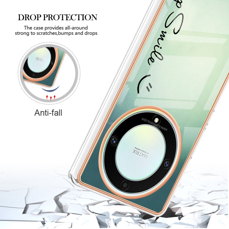 For Honor X9a / Magic5 Lite Electroplating Marble Dual-side IMD Phone Case(Smile)