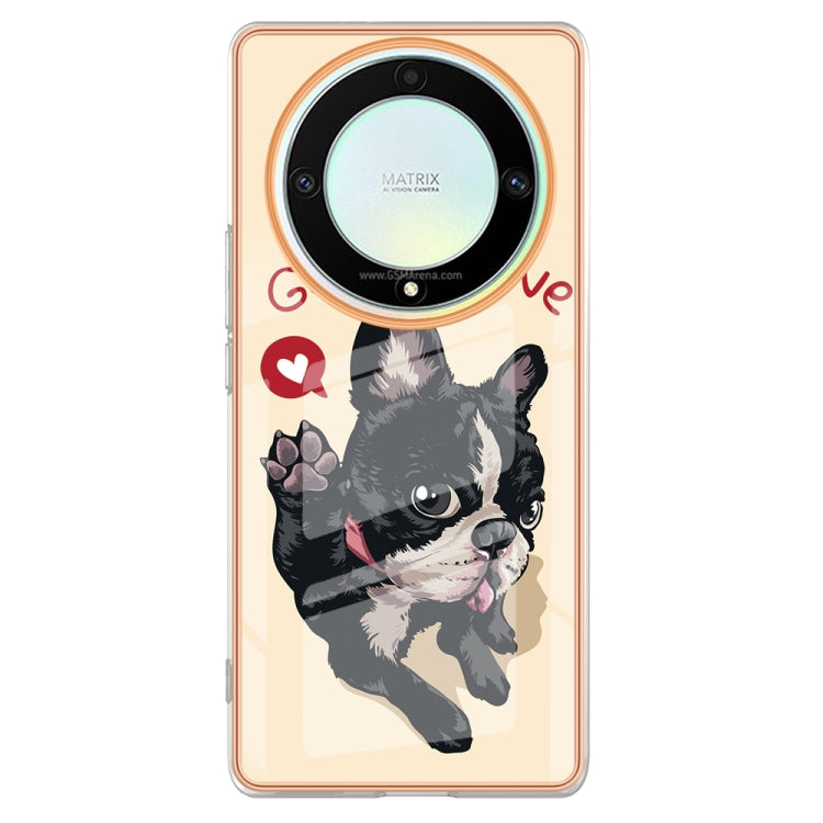 For Honor X9a / Magic5 Lite Electroplating Marble Dual-side IMD Phone Case(Lucky Dog)