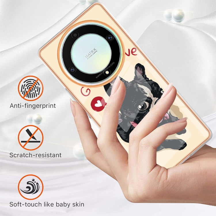 For Honor X9a / Magic5 Lite Electroplating Marble Dual-side IMD Phone Case(Lucky Dog)
